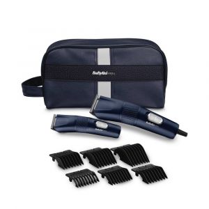 Babyliss 7755BGU Hair Clipper Trimmer Gift Set - Blue Edition