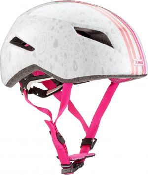 Abus Yadd-I Kid Street Cycle Helmet Small 51-55cm - White Crush & Pink
