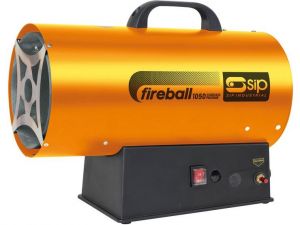 SIP Fireball 1050 Cordless 18V Propane Heater - Orange
