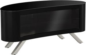 AVF Affinity Bay Plus 1.5m Curved TV Stand 150cm x 52cm x 50cm - Gloss Black