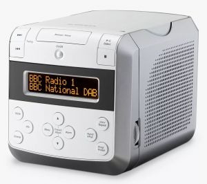 Roberts Sound48 DAB/DAB+/FM/CD Bluetooth Stereo Clock Radio - White