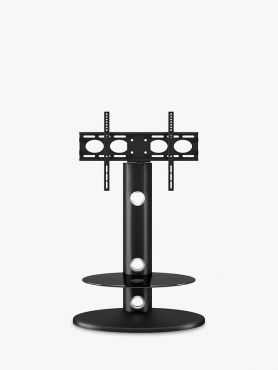 Alphason Argon Oval Pedestal TV Stand with Mount for TVs up to 50” - Black