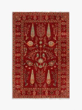 Gooch Oriental Persian Pictorial Hand-Knotted Rug L317 x W207cm - Mid Red