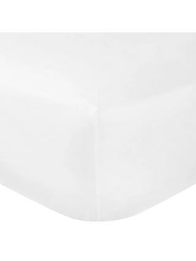 John Lewis Soft & Silky Egyptian Cotton Deep Fitted Bed Sheet Double - White