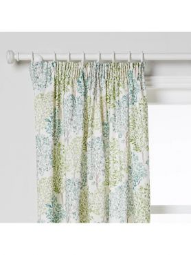 John Lewis Leckford Trees Pair Lined Curtains W228 x Drop 228cm - Green