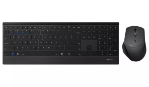 Rapoo 9500M Multi-Mode Wireless Mouse and Keyboard Deskset - Black