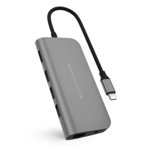 HyperDrive Power Universal 9-in-1 USB-C Hub Adapter - Grey