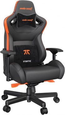 Anda Seat Fnatic Ergonomic Pro Gaming Chair Padded Seat - Black/Orange