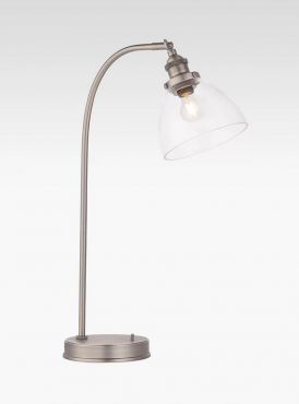 Endon Lighting Carter Desk Lamp H53.3 x D30cm - Matt Nickel