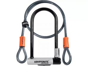Kryptonite Evolution Mini 7 U Lock with 4 Foot Cable - Orange/Black