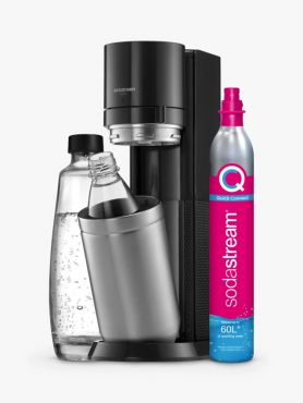 SodaStream Duo Water Carbonator with 4 x 1L Bottles & 60L CO2 Cylinder