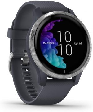 Garmin Venu GPS Smartwatch with Silicone Band - Granite/Blue