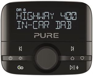 Pure Highway 400 In-Car DAB Radio Adapter/Transmitter FM Bluetooth - Black