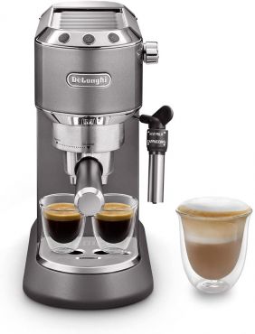 De'Longhi EC785 Dedica Metallic Espresso Coffee Machine - Pewter Grey