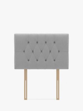 Koti Home Eden Upholstered Headboard Single Linen Look Mid Grey H114 X W92.8