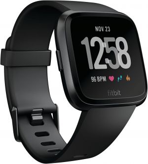 Fitbit Versa Health & Fitness Activity Tracker Smartwatch - Black Aluminium