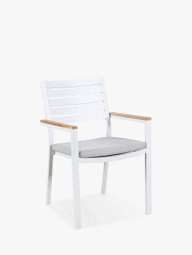 KETTLER Elba Garden Dining Chair FSC-Certified Teak Wood - White