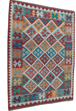 Gooch Luxury Kelim 100% Wool Rug 125 x 185 cm - Multi Coloured
